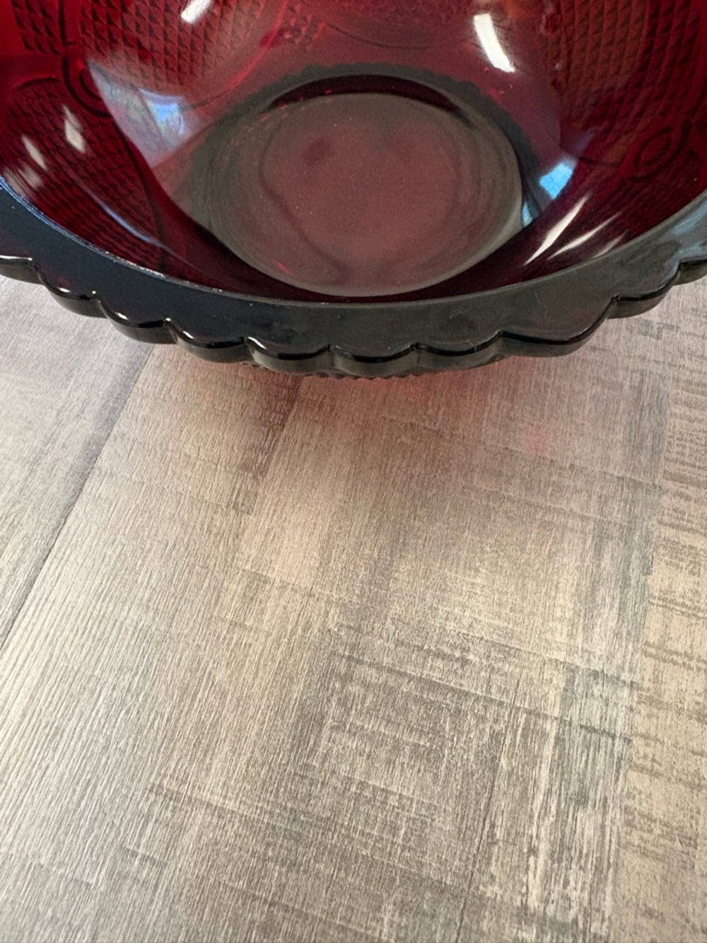 Avon 1876 Cape Cod Ruby Red Serving Bowl - Picture 4 of 7